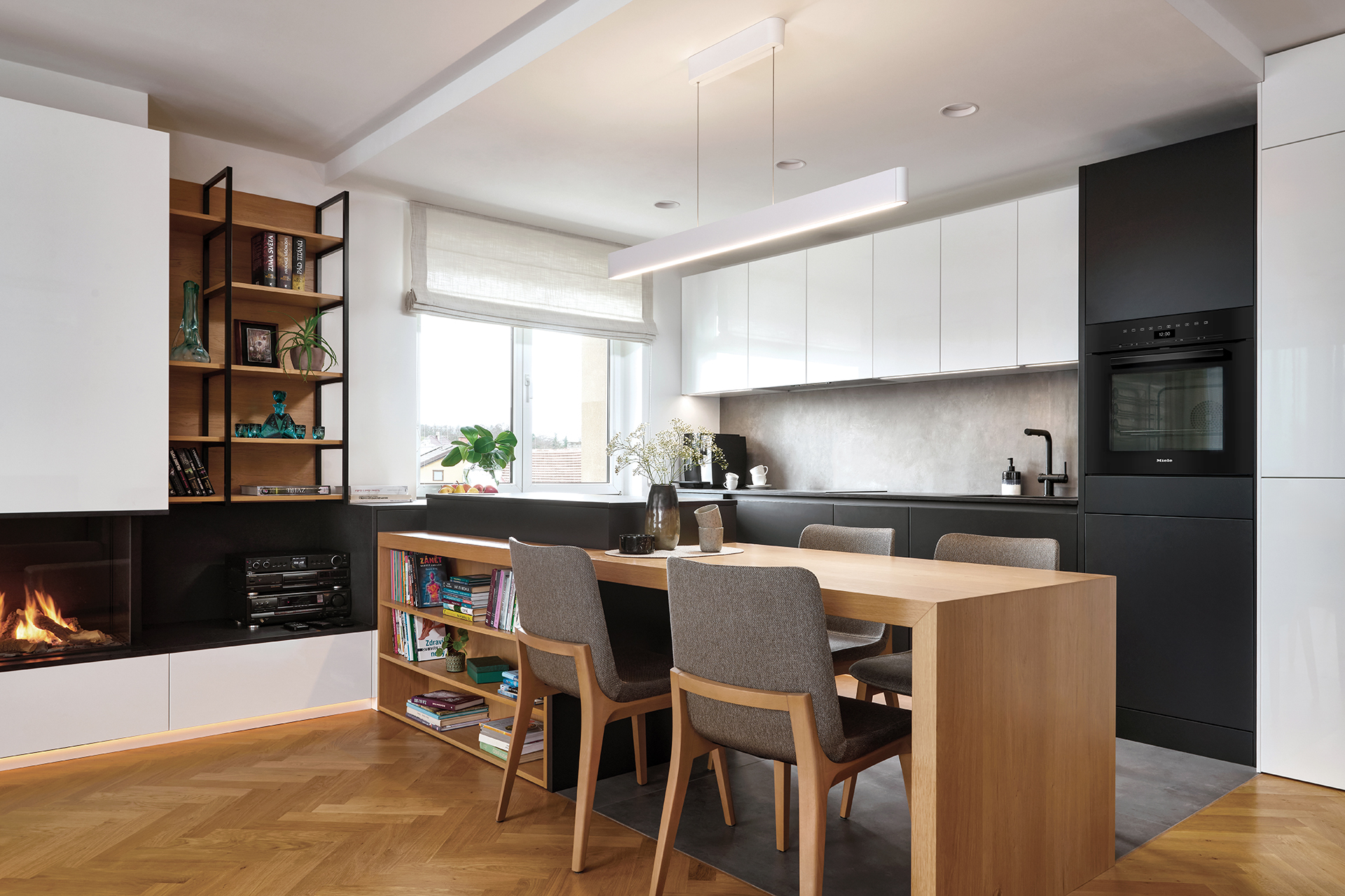 cernobila kuchynska linka na miru hanak centrum